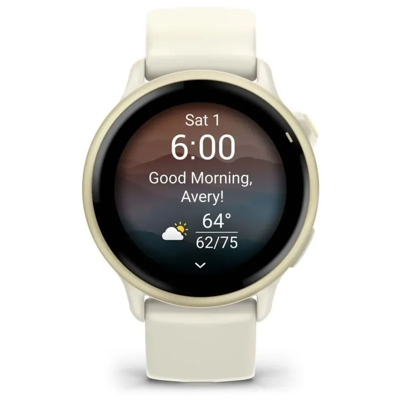 Garmin vívoactive 6 3.05 cm (1.2") AMOLED 42 mm Digital 390 x 390 pixels Touchscreen White Wi-Fi GPS (satellite)