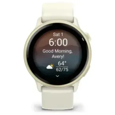 Garmin vívoactive 6 3.05 cm (1.2") AMOLED 42 mm Digital 390 x 390 pixels Touchscreen White Wi-Fi GPS (satellite)