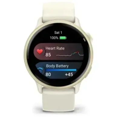 Garmin vívoactive 6 3.05 cm (1.2") AMOLED 42 mm Digital 390 x 390 pixels Touchscreen White Wi-Fi GPS (satellite)