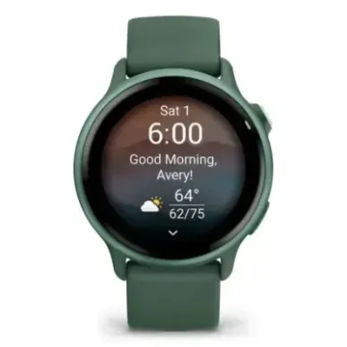 Garmin vívoactive 6 3.05 cm (1.2") AMOLED 42 mm Digital 390 x 390 pixels Touchscreen Green Wi-Fi GPS (satellite)