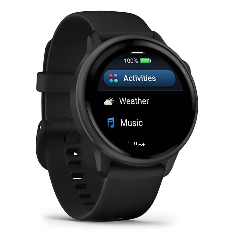 Garmin vívoactive 6 3.05 cm (1.2") AMOLED 42 mm Digital 390 x 390 pixels Touchscreen Black Wi-Fi GPS (satellite)