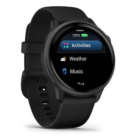 Garmin vívoactive 6 3.05 cm (1.2") AMOLED 42 mm Digital 390 x 390 pixels Touchscreen Black Wi-Fi GPS (satellite)