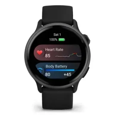 Garmin vívoactive 6 3.05 cm (1.2") AMOLED 42 mm Digital 390 x 390 pixels Touchscreen Black Wi-Fi GPS (satellite)
