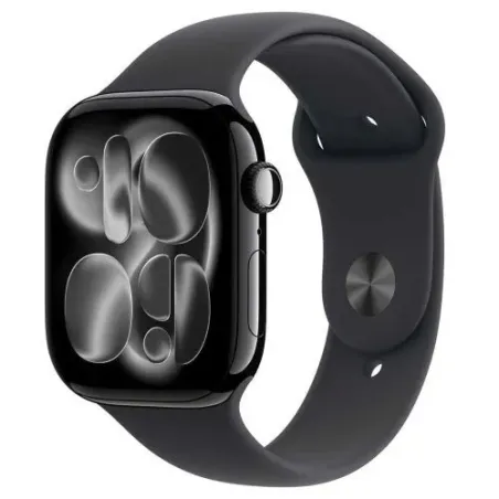 Apple Watch Series 11 (2025) GPS 46mm Jet Black Alu Case, Black Sport Band M/L EU MEUX4