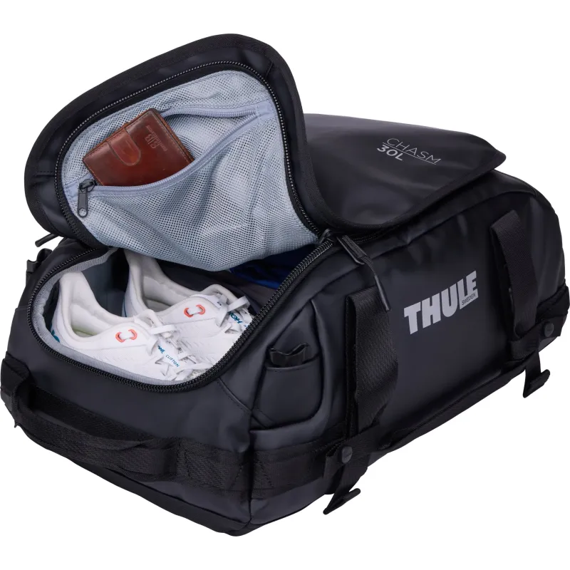 Thule Chasm Duffel Bag, 30L Black Waterproof