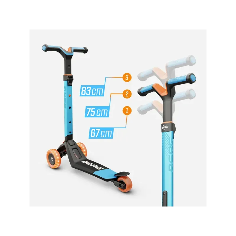 BERG Nexo LED Scooter – Kids 3-Wheel Scooter with LED Front Wheels