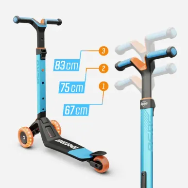 BERG Nexo LED Scooter – Kids 3-Wheel Scooter with LED Front Wheels