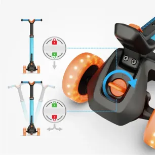 BERG Nexo 3-Wheel Scooter with LED Front Wheels