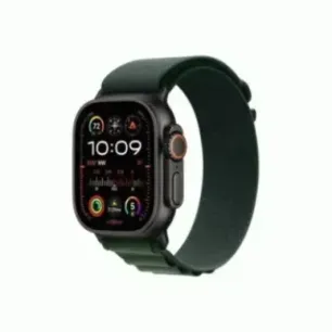 Apple Watch Ultra 2 GPS + Cellular 49mm Titanium Black Case with Dark Green Alpine Loop Large EU MX4T3
