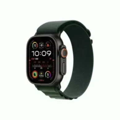 Apple Watch Ultra 2 GPS + Cellular 49mm Titanium Black Case with Dark Green Alpine Loop Large EU MX4T3