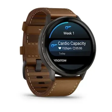 Garmin Venu 4 3.56 cm (1.4") AMOLED 45 mm Digital 454 x 454 pixels Touchscreen Black Wi-Fi GPS (satellite)