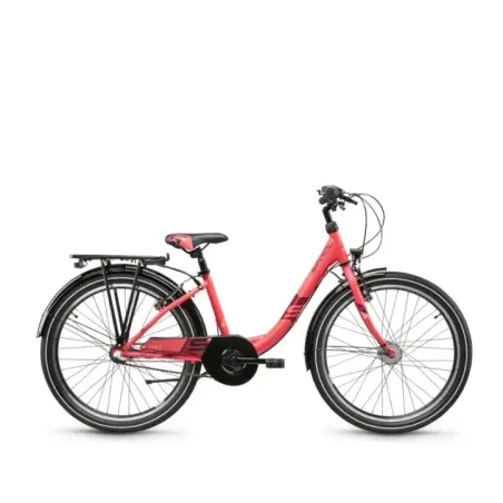 Children's bicycle S´COOL Wave Steel LTD, 24" coral/red