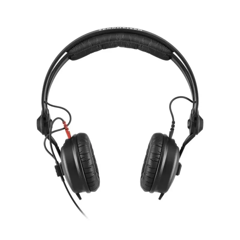 Sennheiser HD 25 PLUS - Słuchawki profesjonalne, zamknięte, przewód prosty i spiralny, dodatkowe poduszki welurowe,