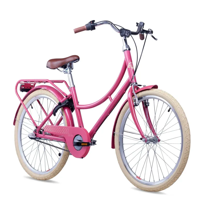 Children's bicycle S'COOL chiX Classic, 24" Berry/Beige