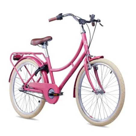 Children's bicycle S'COOL chiX Classic, 24" Berry/Beige