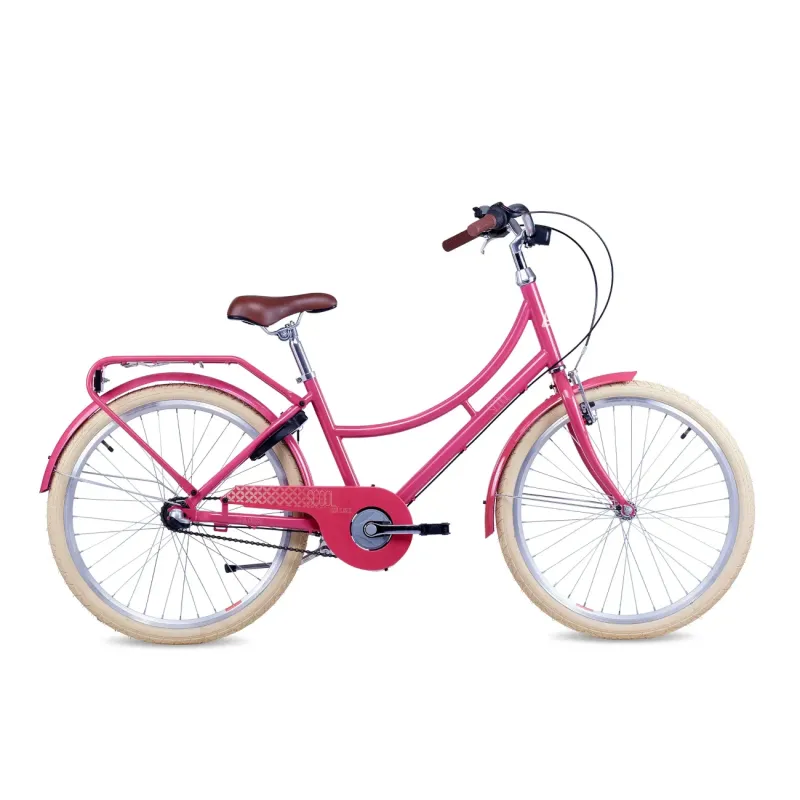 Children's bicycle S'COOL chiX Classic, 24" Berry/Beige