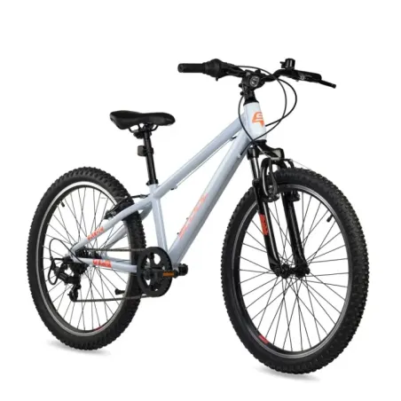 Children's bicycle S'COOL Xroc, 24" Sky Grey/Neon Orange