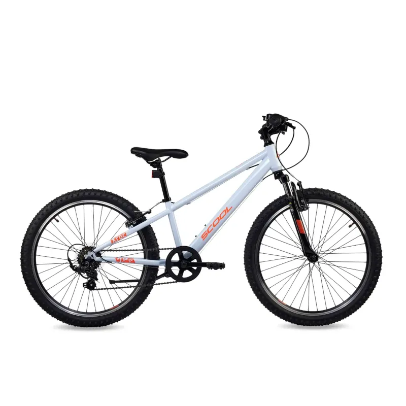 Children's bicycle S'COOL Xroc, 24" Sky Grey/Neon Orange