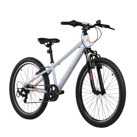 Children's bicycle S'COOL Xroc, 24" Sky Grey/Neon Orange