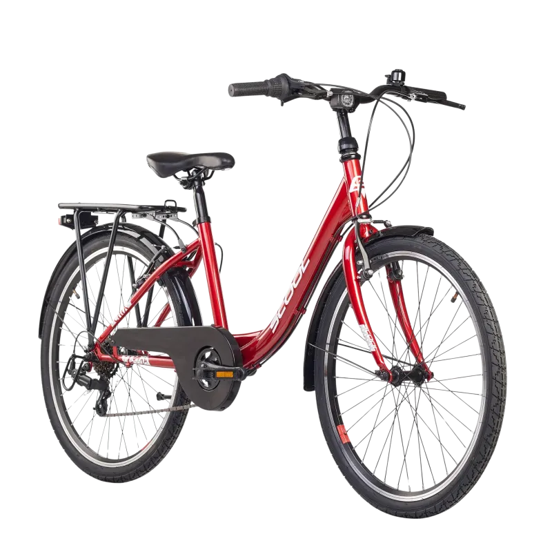Children's bicycle S'COOL chiX, 24" Red/White