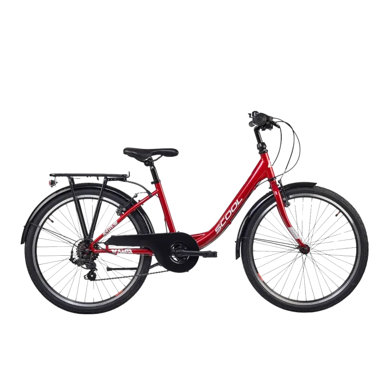Children's bicycle S'COOL chiX, 24" Red/White