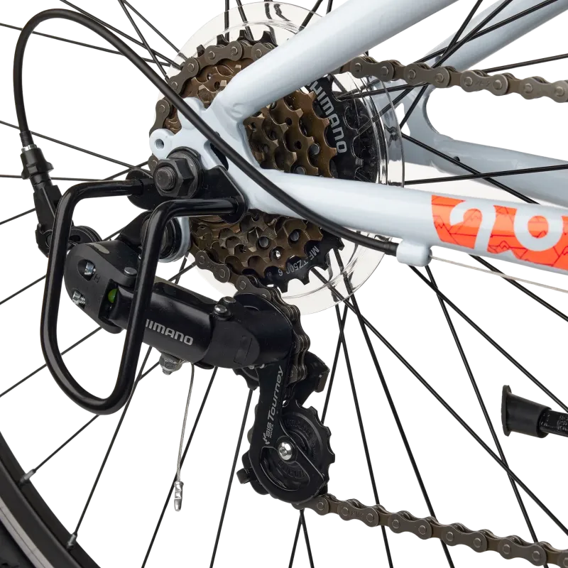 Youth bicycle S'COOL Xroc, 26" Sky Grey/Neon Orange
