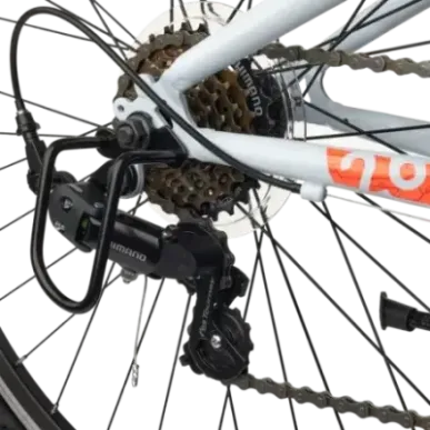 Youth bicycle S'COOL Xroc, 26" Sky Grey/Neon Orange