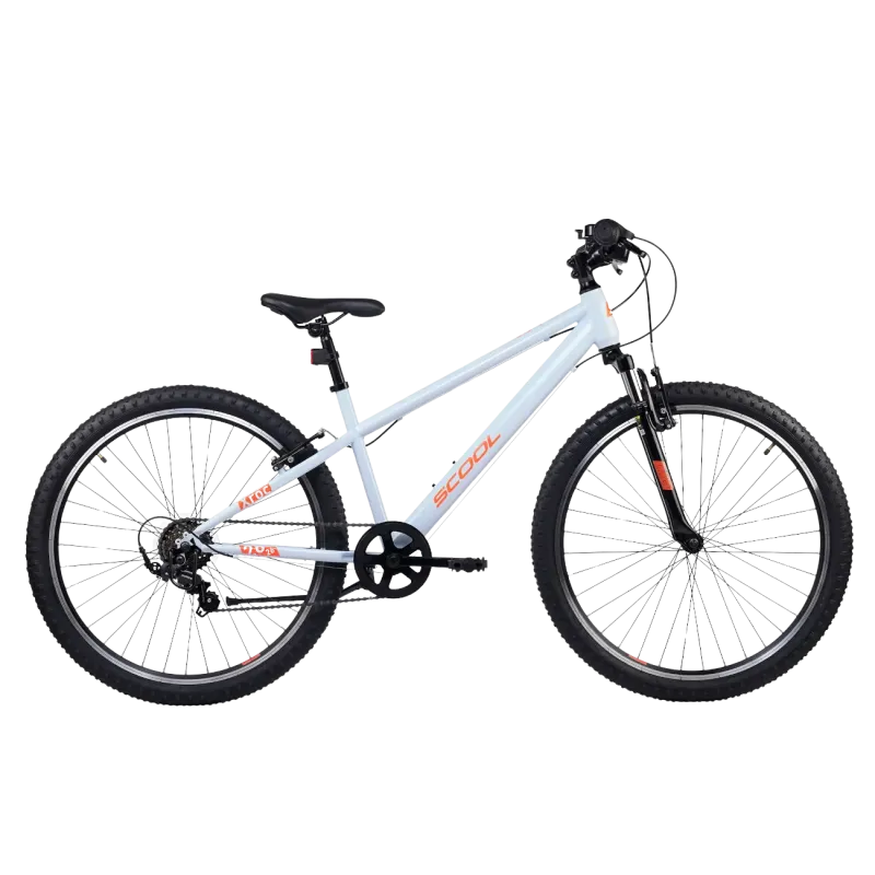 Youth bicycle S'COOL Xroc, 26" Sky Grey/Neon Orange