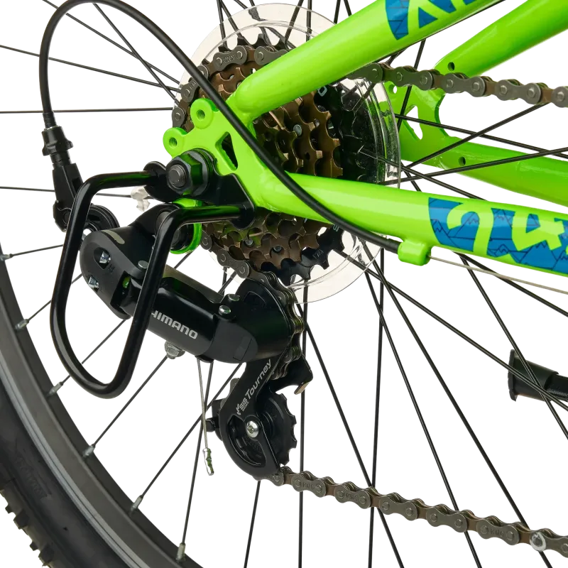 Children's bicycle S'COOL Xroc, 24" Neon Green/Ocean