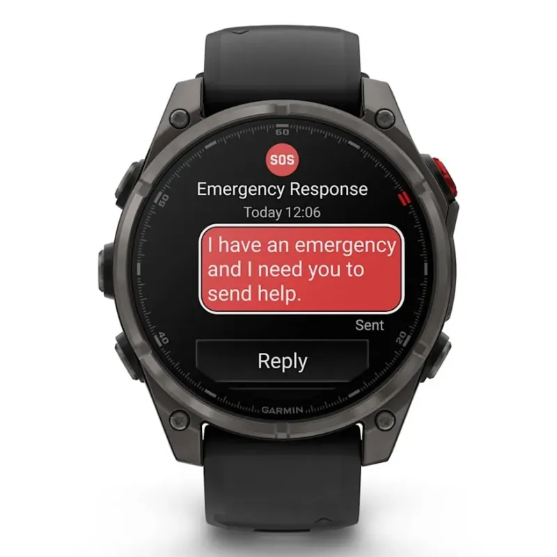 Garmin fēnix 8 Pro 3.56 cm (1.4") AMOLED 47 mm Digital 454 x 454 pixels Touchscreen Grey Wi-Fi GPS (satellite)