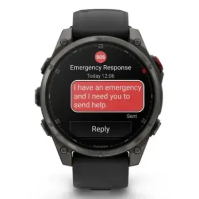 Garmin fēnix 8 Pro 3.56 cm (1.4") AMOLED 47 mm Digital 454 x 454 pixels Touchscreen Grey Wi-Fi GPS (satellite)