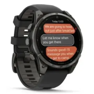 Garmin fēnix 8 Pro 3.56 cm (1.4") AMOLED 47 mm Digital 454 x 454 pixels Touchscreen Grey Wi-Fi GPS (satellite)