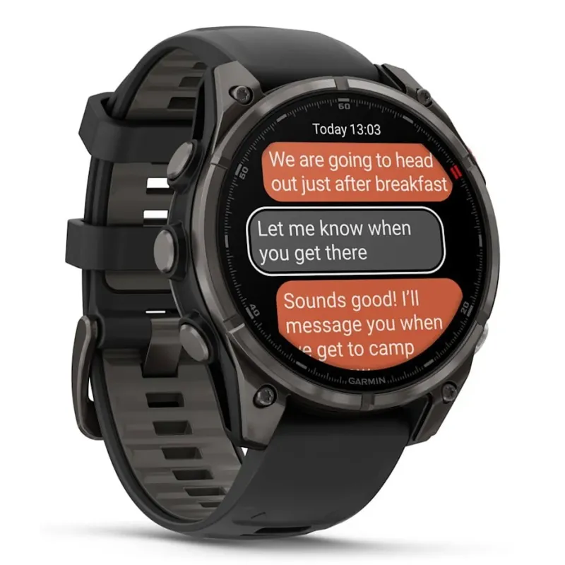 Garmin fēnix 8 Pro 3.56 cm (1.4") AMOLED 47 mm Digital 454 x 454 pixels Touchscreen Grey Wi-Fi GPS (satellite)