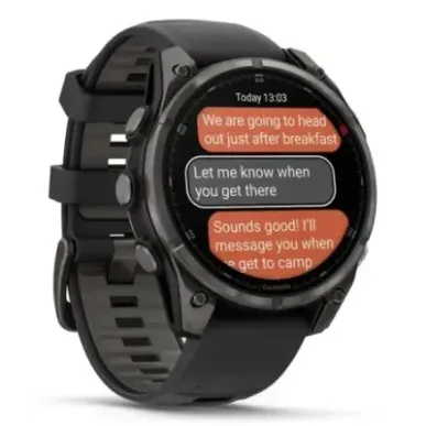 Garmin fēnix 8 Pro 3.56 cm (1.4") AMOLED 47 mm Digital 454 x 454 pixels Touchscreen Grey Wi-Fi GPS (satellite)