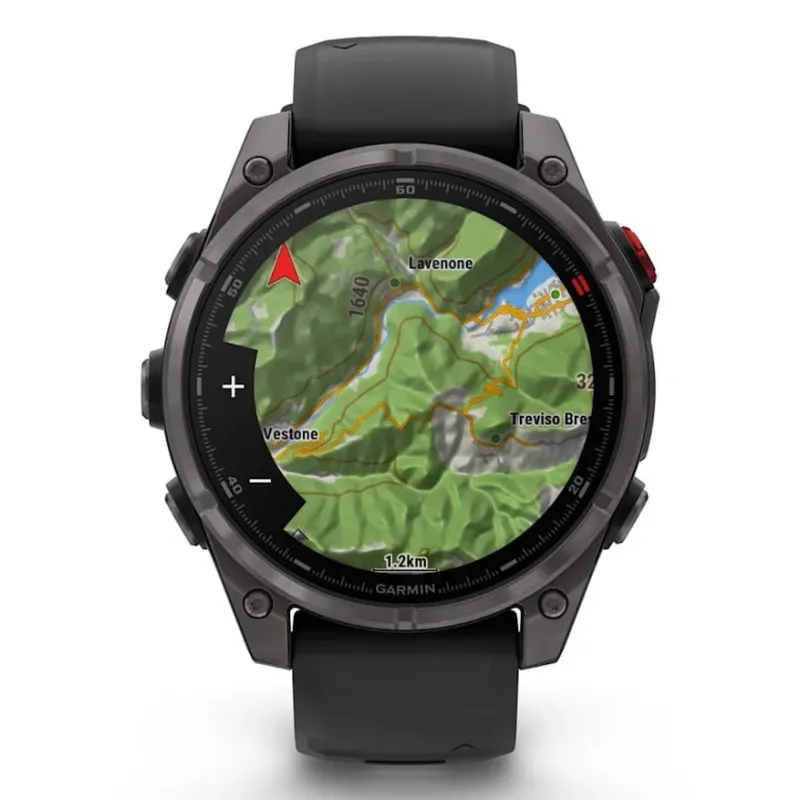 Garmin fēnix 8 Pro 3.56 cm (1.4") AMOLED 47 mm Digital 454 x 454 pixels Touchscreen Grey Wi-Fi GPS (satellite)