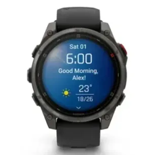 Garmin fēnix 8 Pro 3.56 cm (1.4") AMOLED 47 mm Digital 454 x 454 pixels Touchscreen Grey Wi-Fi GPS (satellite)