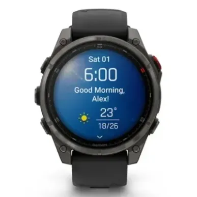 Garmin fēnix 8 Pro 3.56 cm (1.4") AMOLED 47 mm Digital 454 x 454 pixels Touchscreen Grey Wi-Fi GPS (satellite)