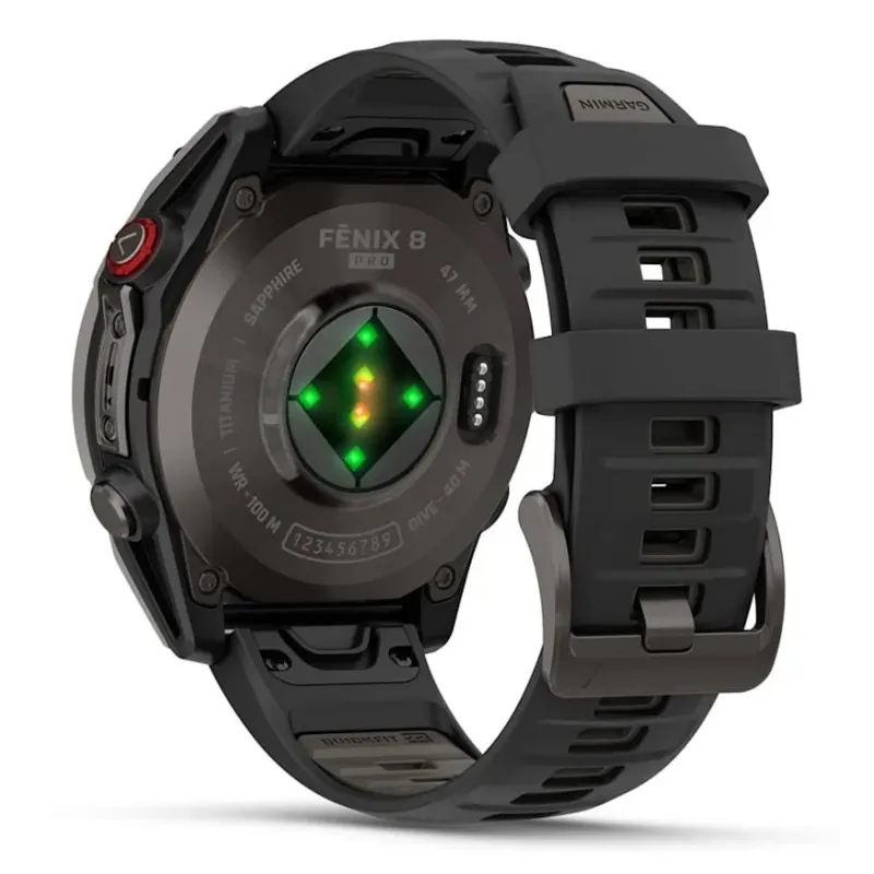Garmin fēnix 8 Pro 3.56 cm (1.4") AMOLED 47 mm Digital 454 x 454 pixels Touchscreen Grey Wi-Fi GPS (satellite)