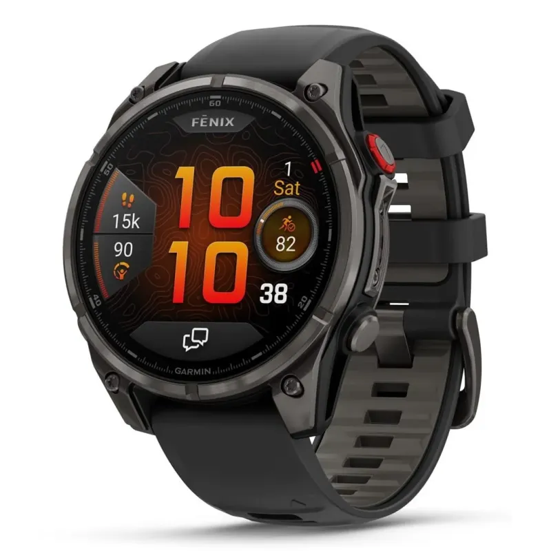 Garmin fēnix 8 Pro 3.56 cm (1.4") AMOLED 47 mm Digital 454 x 454 pixels Touchscreen Grey Wi-Fi GPS (satellite)
