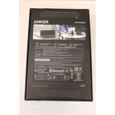 SALE OUT. Anker Prime power bank - USB, 2 x USB-C - 300 Watt 26250 mAh Black UNPACKED, SMALL SCRATCHED ON TOP EDGE