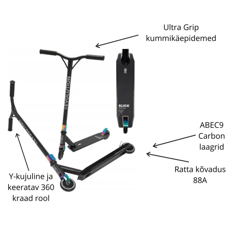 Stunt Scooter Raven Evolution Slick Color