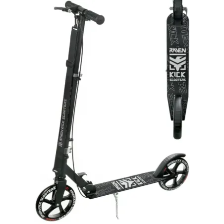 Scooter Raven Straight Black / Silver with 200mm handbrake