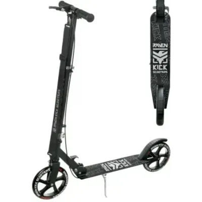 Scooter Raven Straight Black / Silver with 200mm handbrake