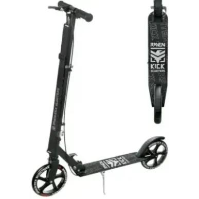 Scooter Raven Straight Black / Silver with 200mm handbrake