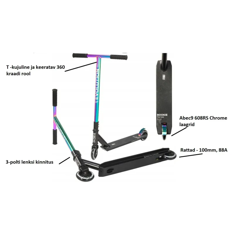 Stunt Scooter Raven Rookie Neo Chrome