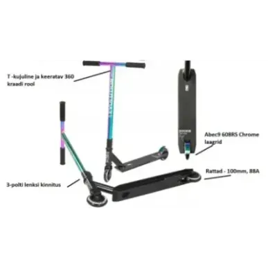 Stunt Scooter Raven Rookie Neo Chrome