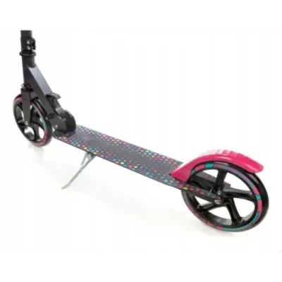 Big wheels scooter Dots 200mm Black/Pink