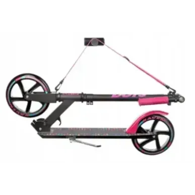 Big wheels scooter Dots 200mm Black/Pink