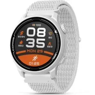 PACE 2 Premium GPS Sport Watch White w/ Nylon Band