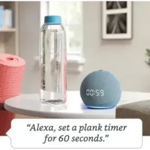 Amazon Echo Dot with clock (4th Gen) Twilight Blue (B7W644)